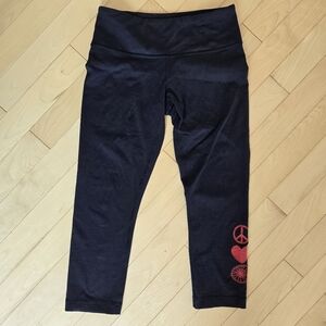 Lululemon Soul Cycle Cropped Black Leggings Size 4